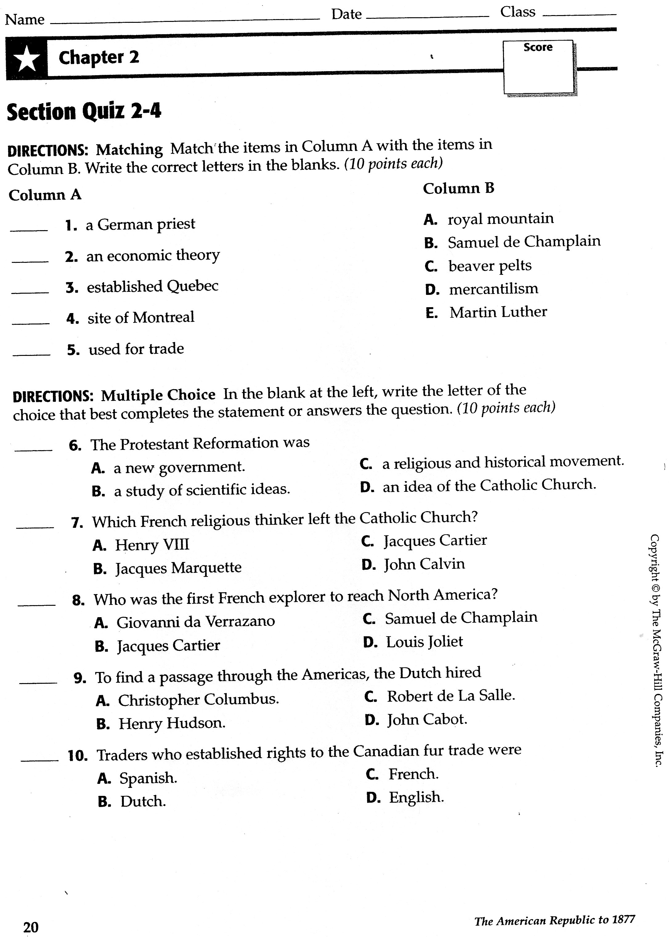 33 Chapter 2 Section 4 Modern Economies Worksheet Answers Worksheet